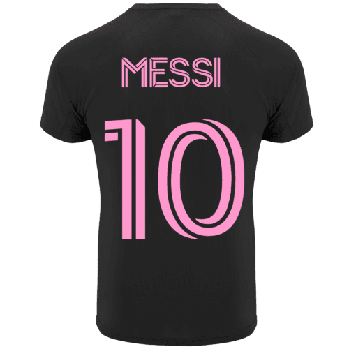 Messi Inter Miami παιδική μπλούζα ποδοσφαίρου μαύρη